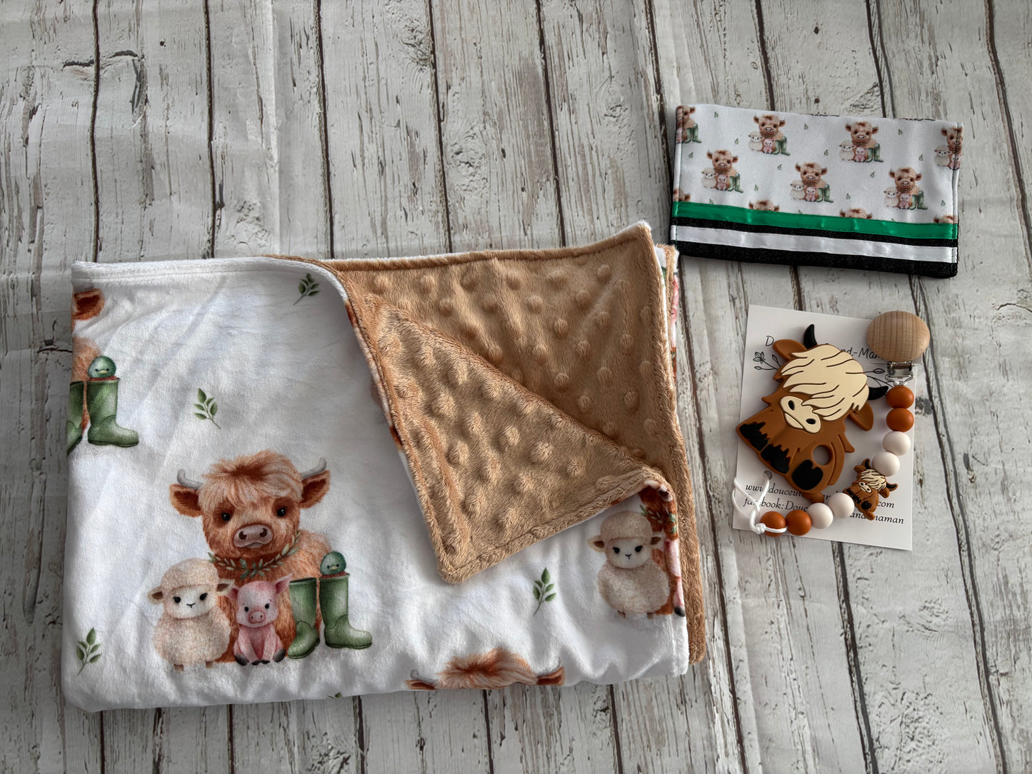 Ensemble cadeau Vache mouton cochon