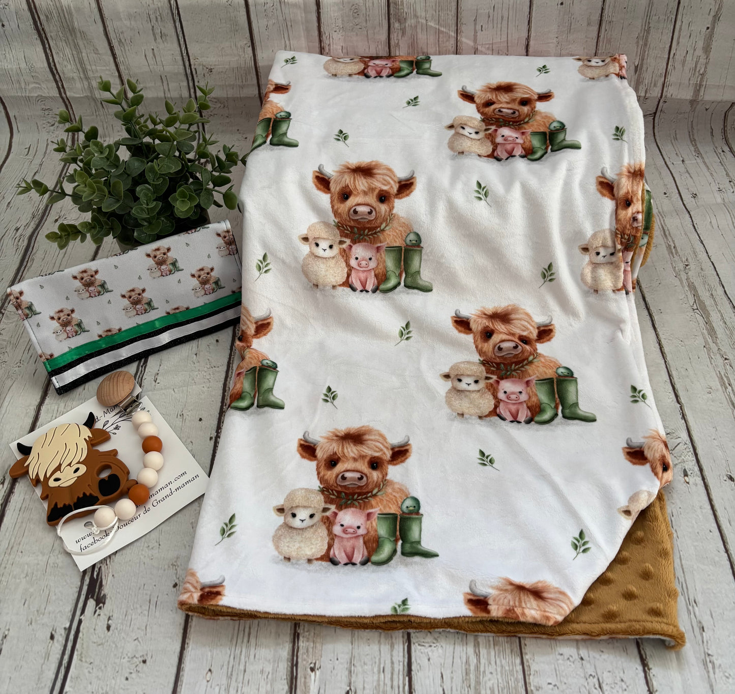 Ensemble cadeau Vache mouton cochon