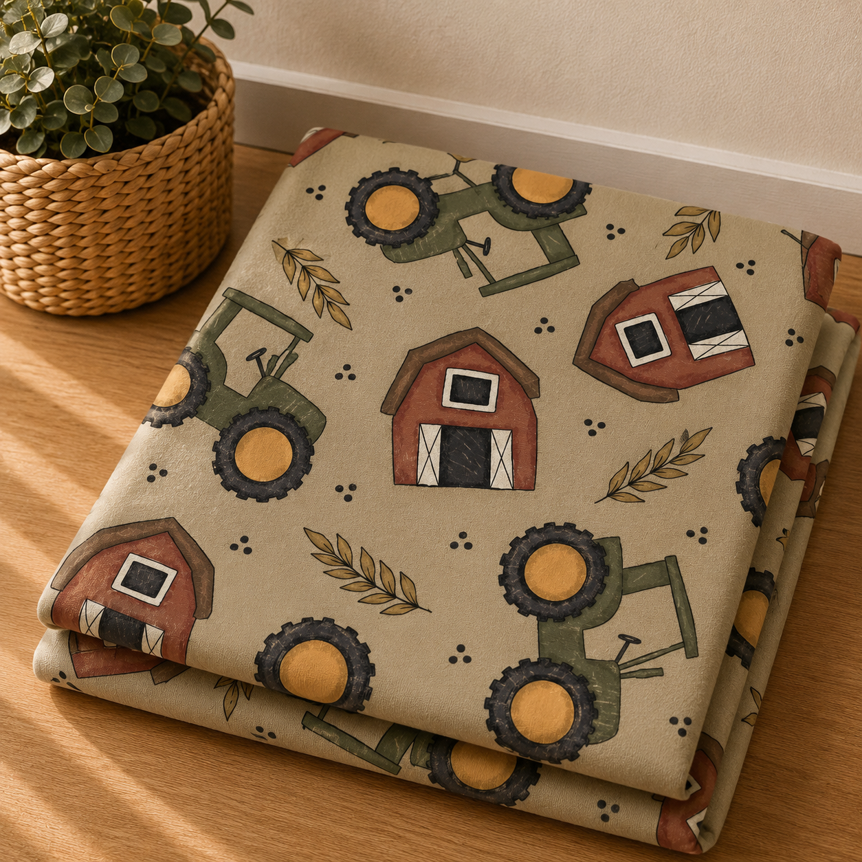 Couverture douceur tracteur d’automne