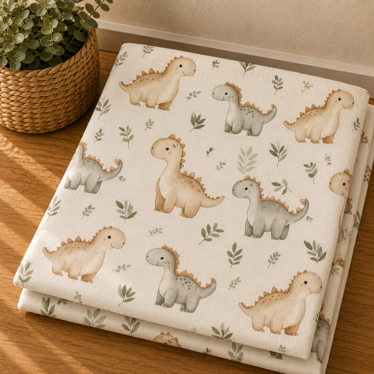 Couverture douceur dino neutre