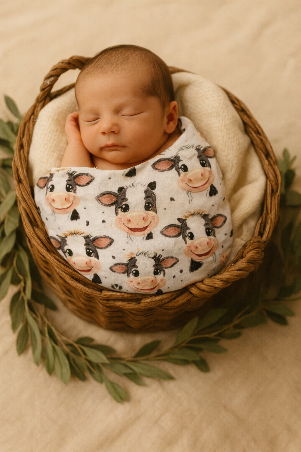 Mousseline vache rigolote