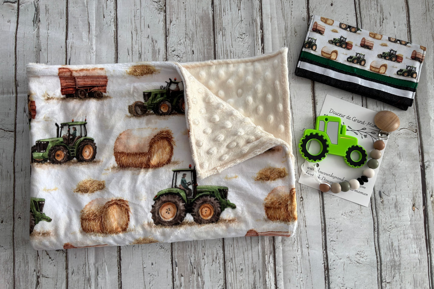 Ensemble cadeau Tracteur et balle de foins