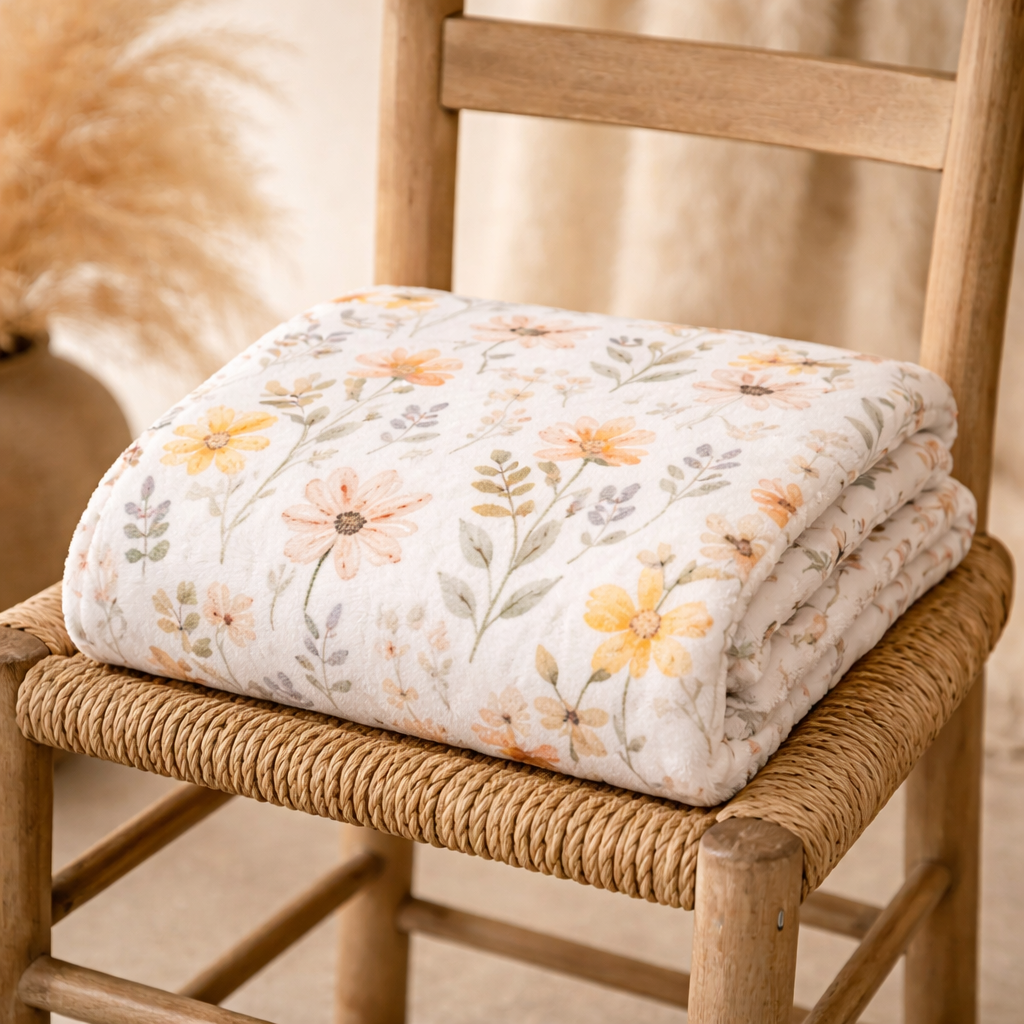 Couverture douceur fleur dans les champs