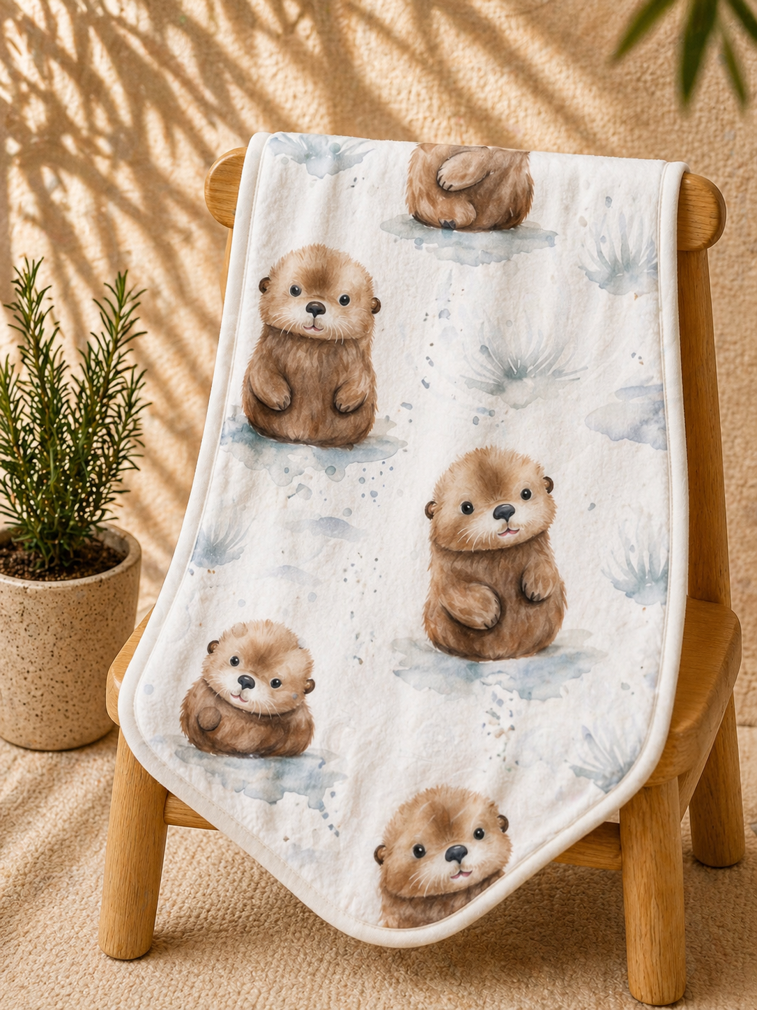 Couverture douceur loutre neutre
