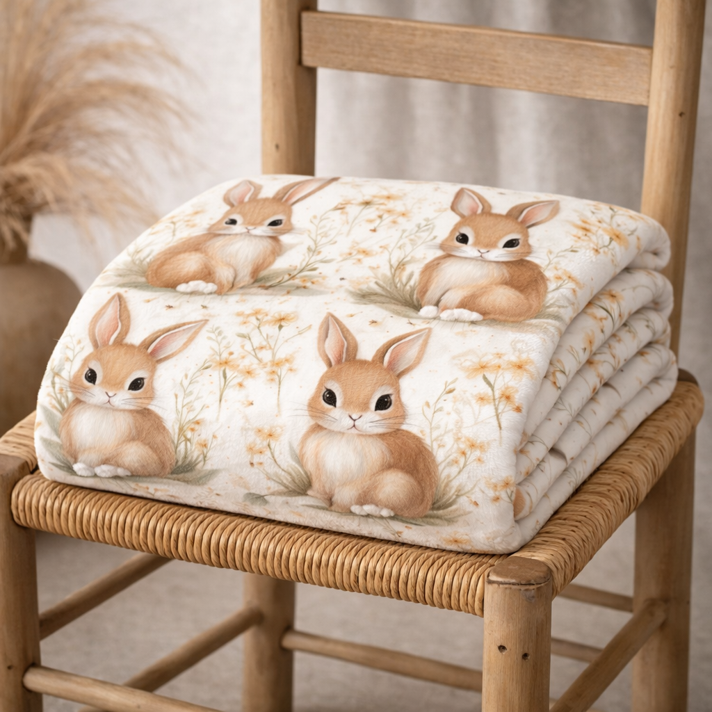 Couverture douceur lapin coquin