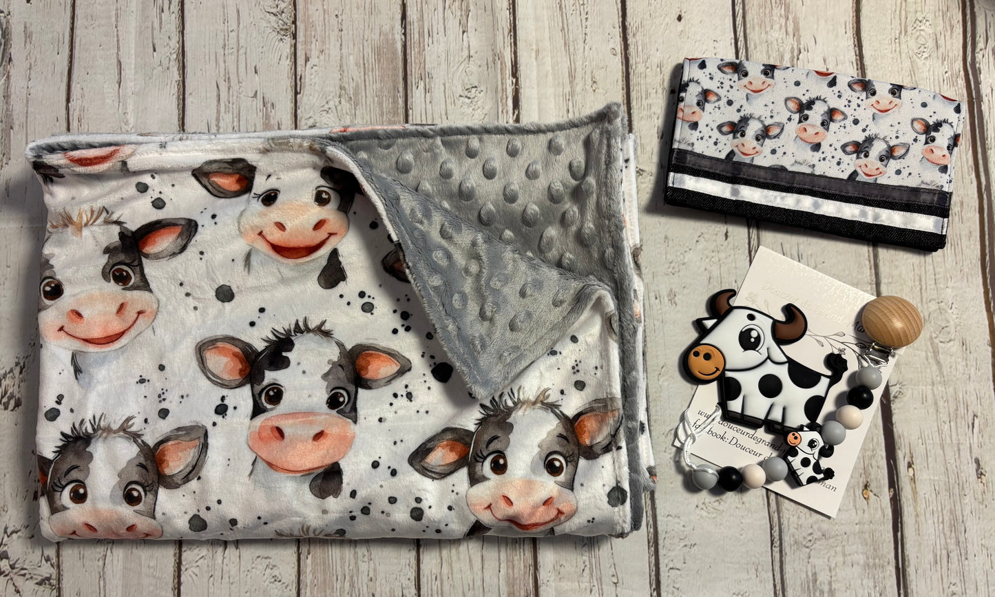 Ensemble cadeau vache rigolote