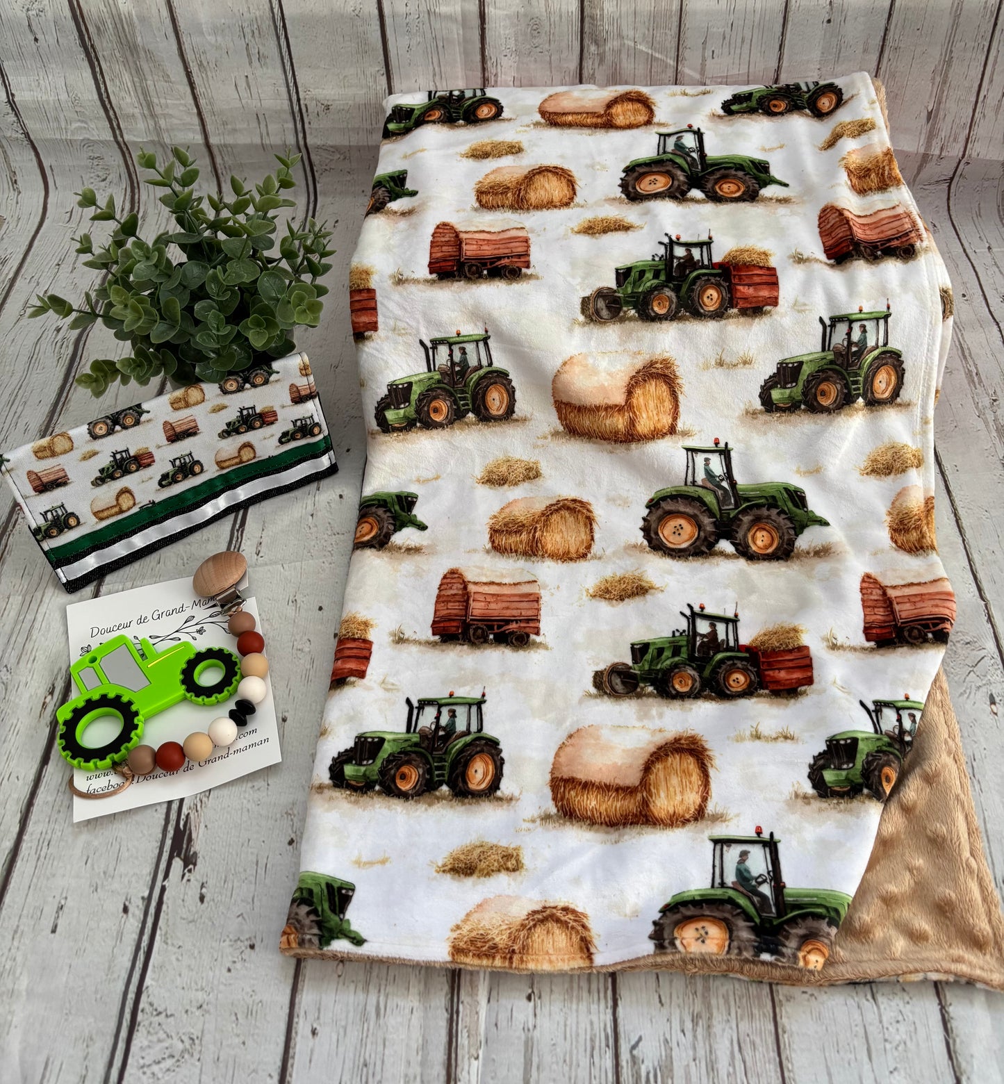 Ensemble cadeau Tracteur et balle de foins