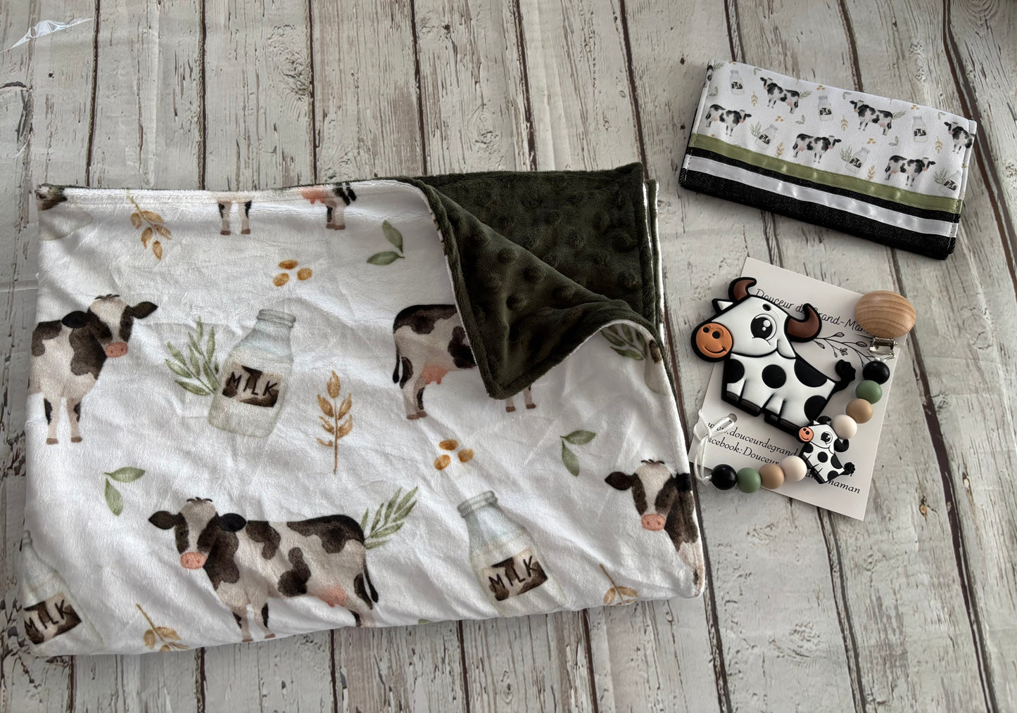 Ensemble cadeau vache laitière