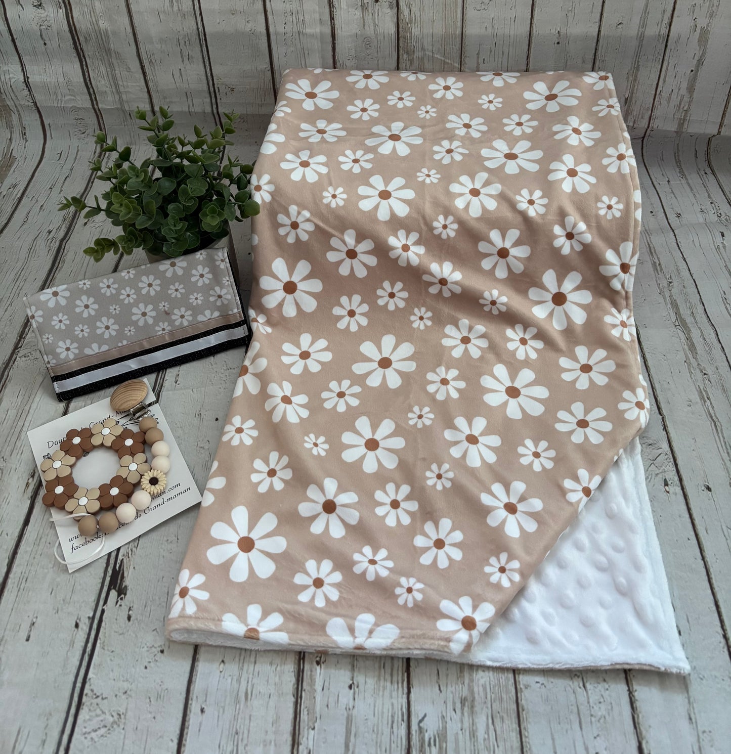Ensemble cadeau Marguerite Beige