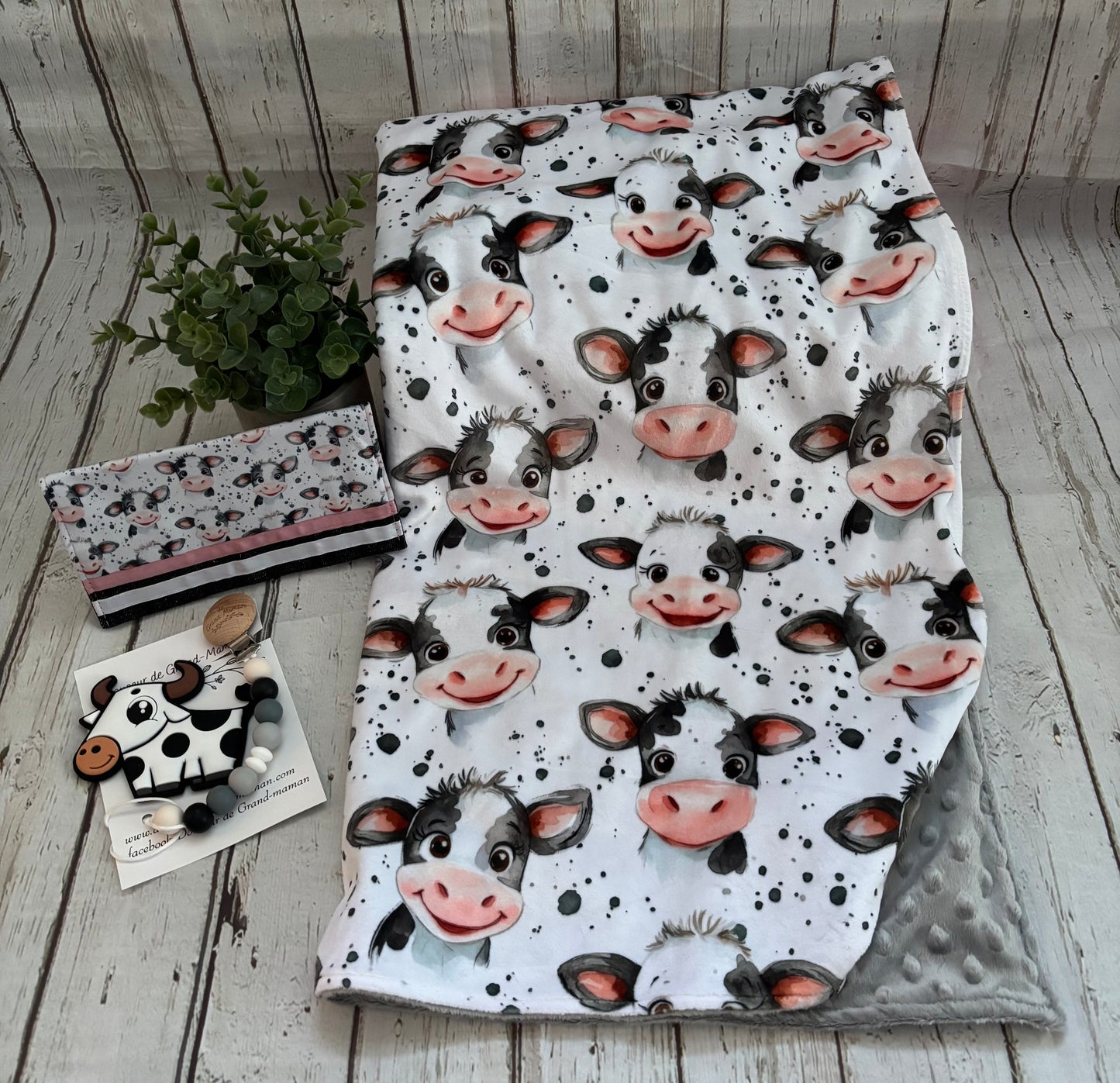 Ensemble cadeau vache rigolote