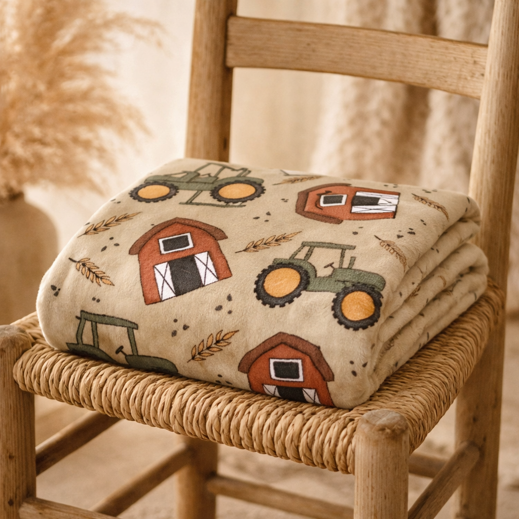 Couverture douceur tracteur d’automne