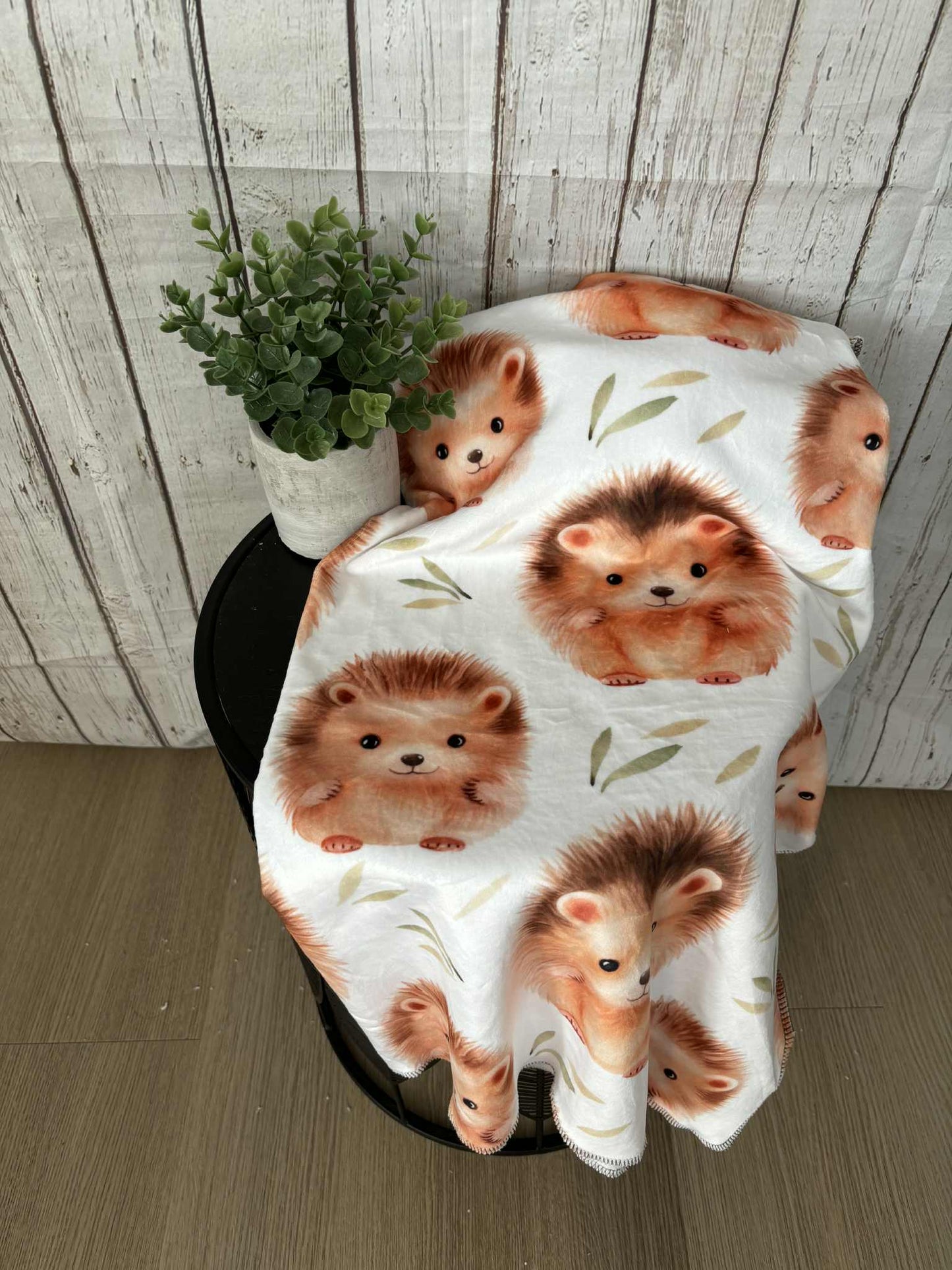 Couverture en squish hérisson aquarelle