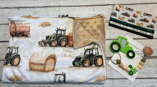 Ensemble cadeau Tracteur et balle de foins