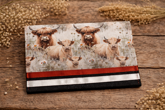 Carnet de santé highland fleuri