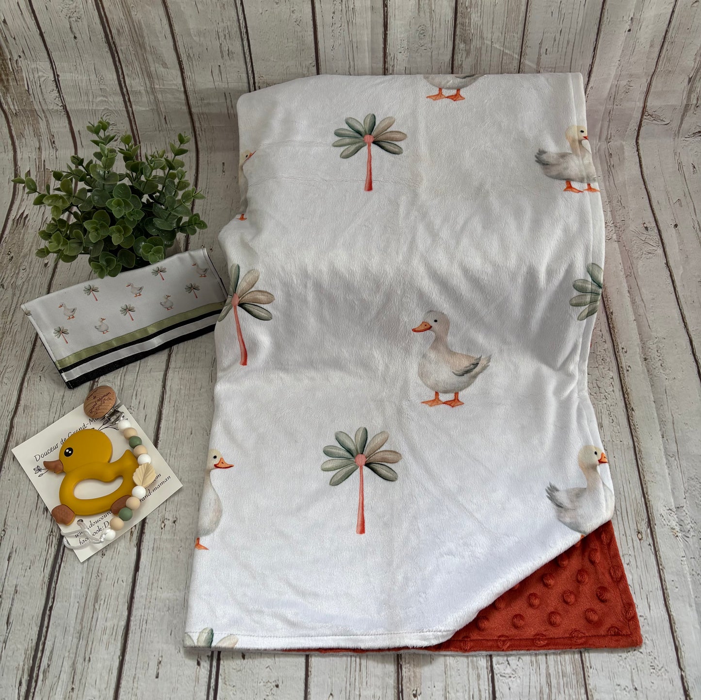 Ensemble cadeau Canard et palmiers