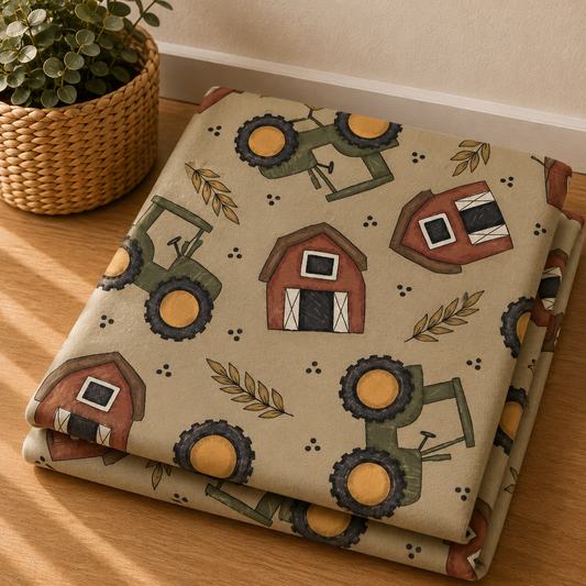 Couverture douceur  tracteur d’automne
