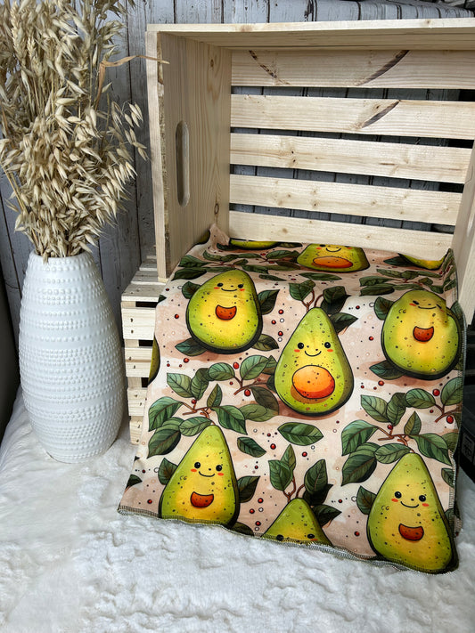 Couverture en squish Avocats joyeux (gros motifs)