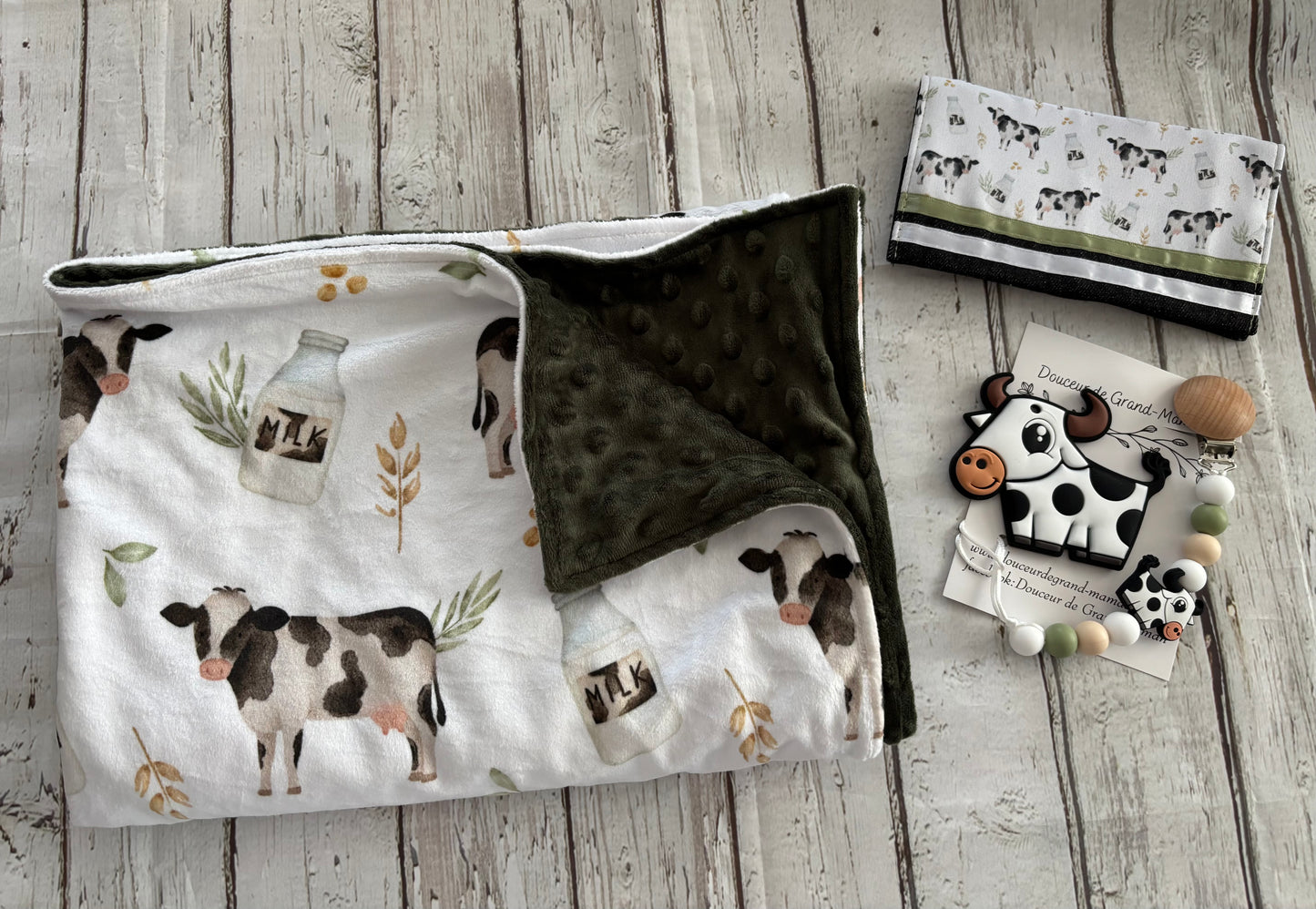 Ensemble cadeau vache laitière