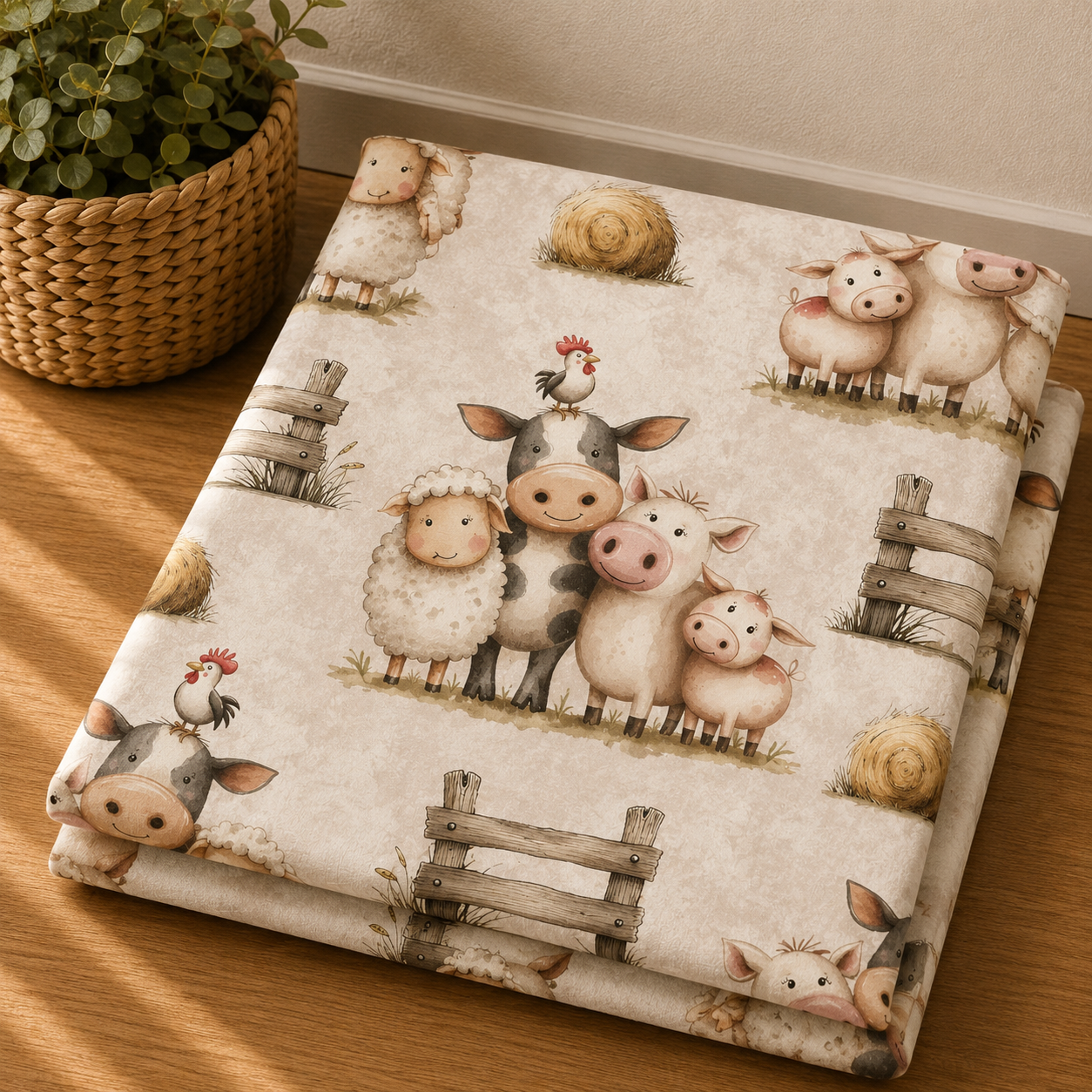 Couverture douceur câlin  de la ferme
