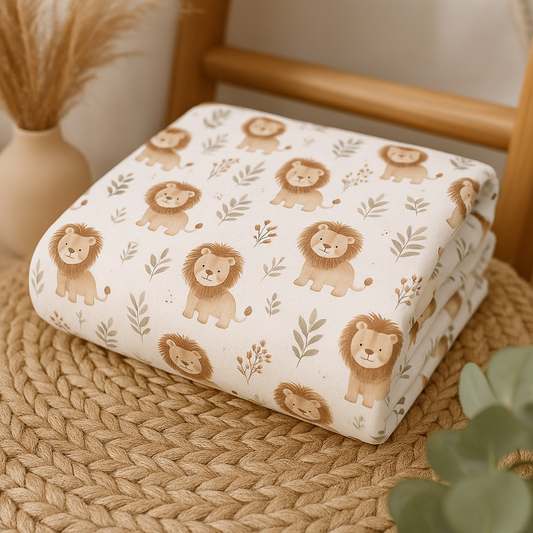Couverture douceur  petit lion