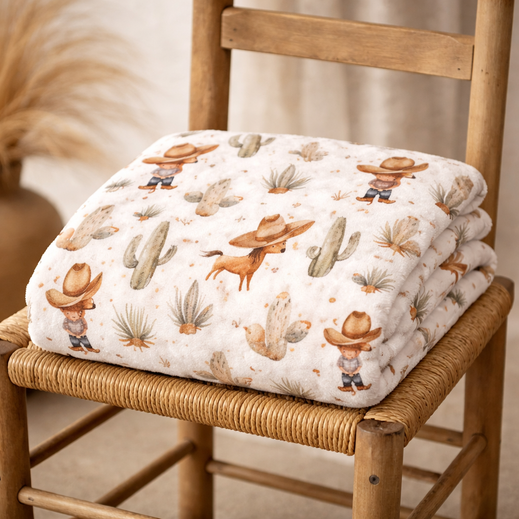 Couverture douceur petit cow-boy
