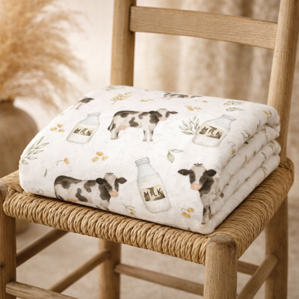 Couverture douceur vache  laitière