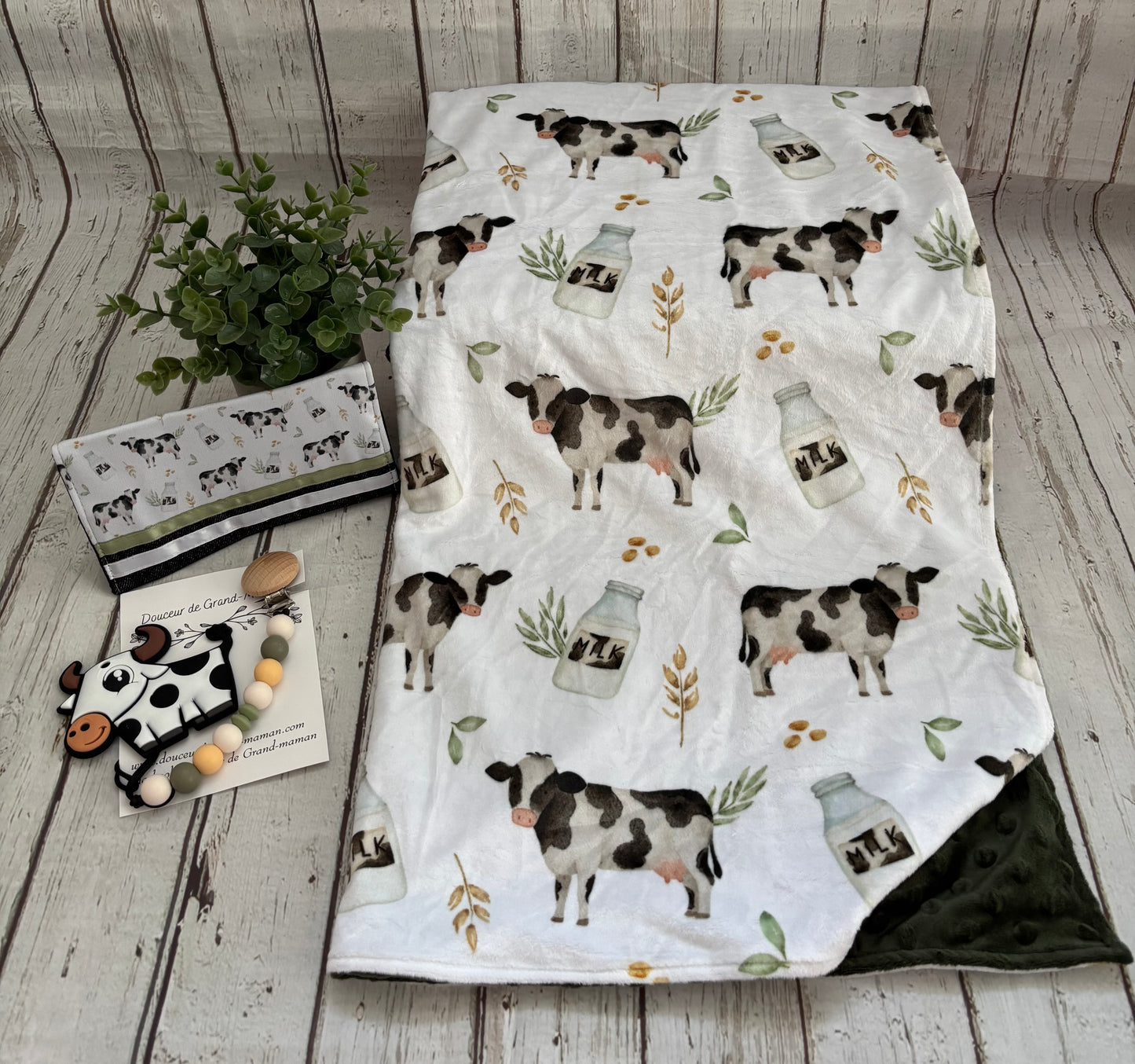 Ensemble cadeau vache laitière