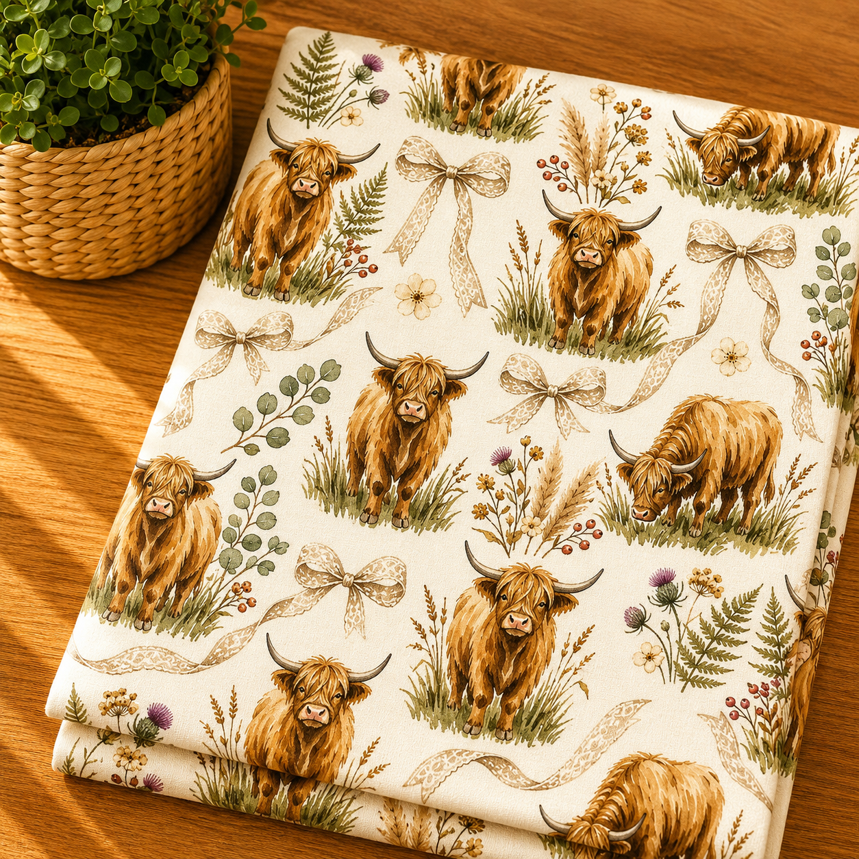 Couverture douceur Highland boho