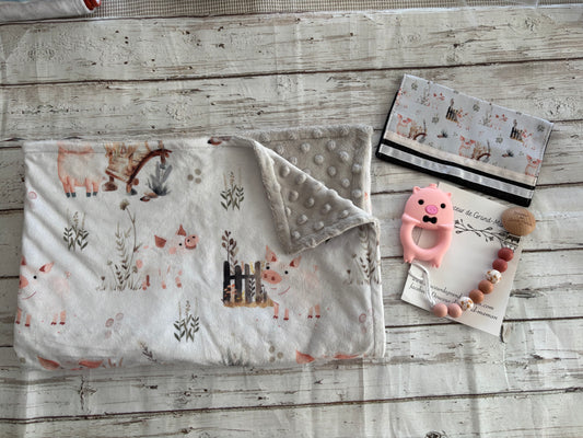 Ensemble cadeau ferme des cochons