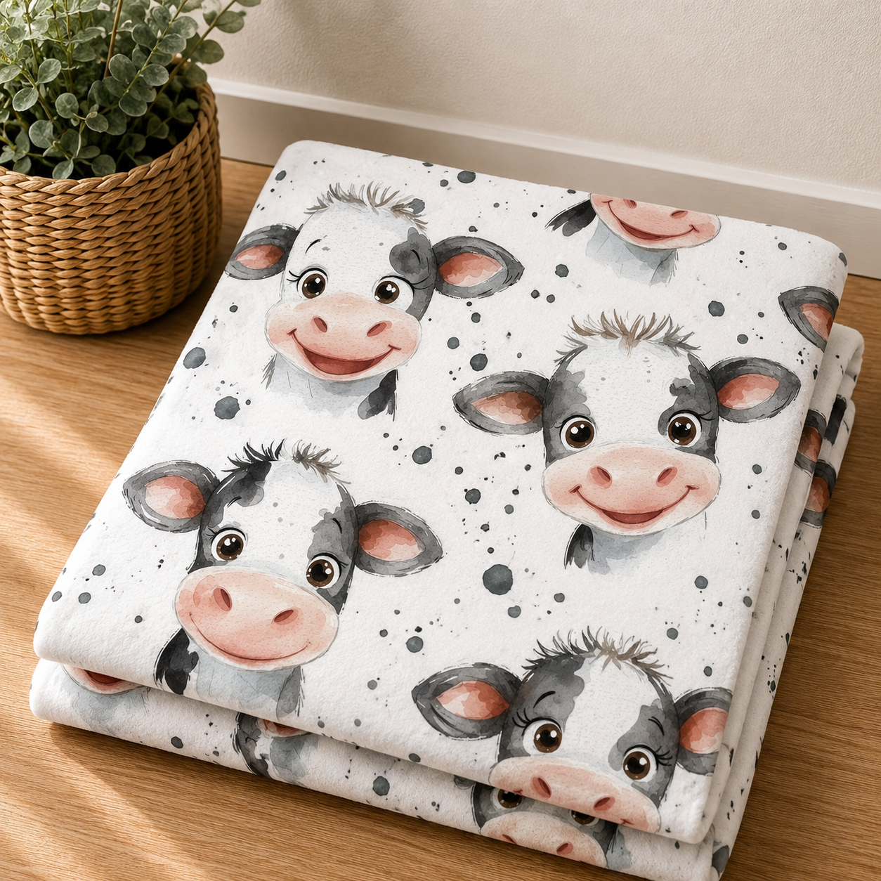 Couverture douceur vache  rigolote