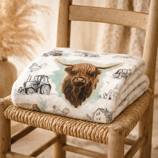 Couverture douceur  bœuf highland