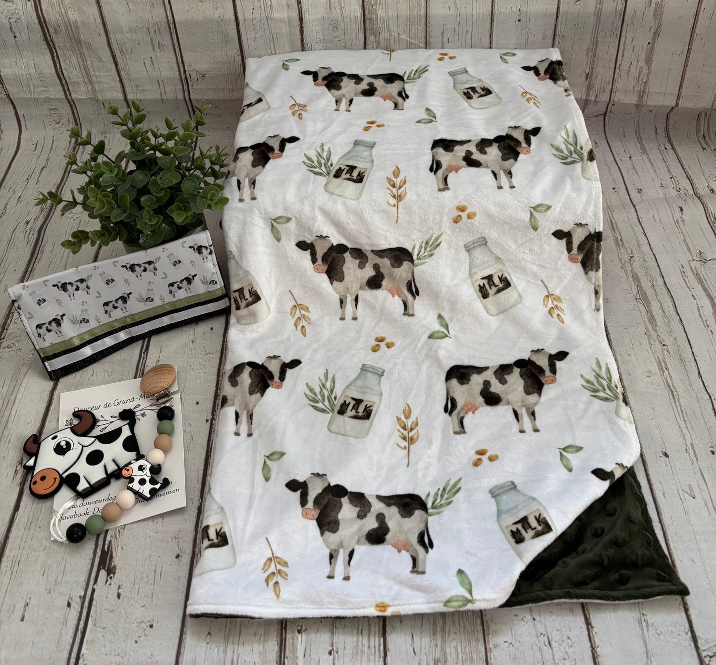 Ensemble cadeau vache laitière