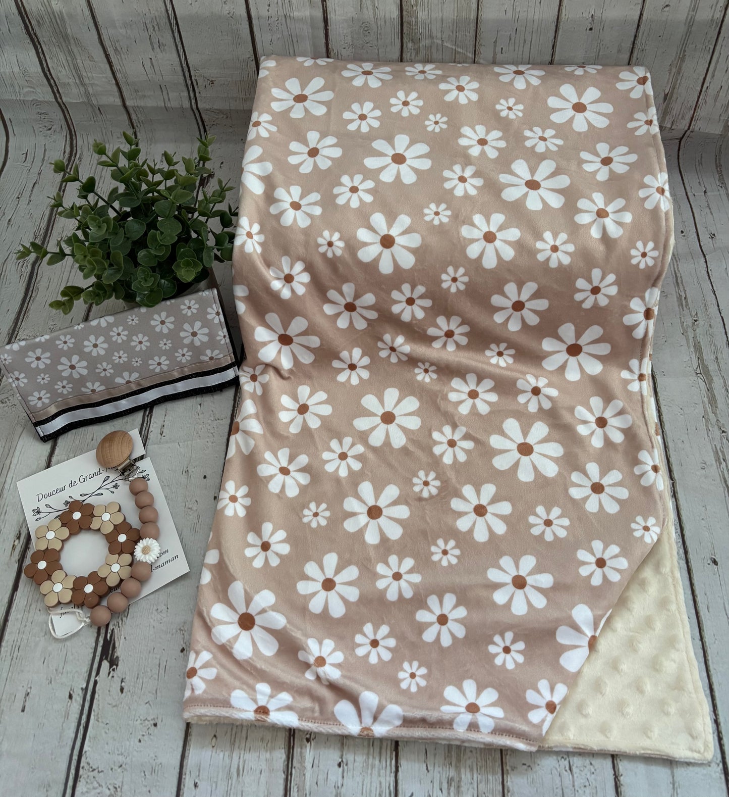Ensemble cadeau Marguerite Beige