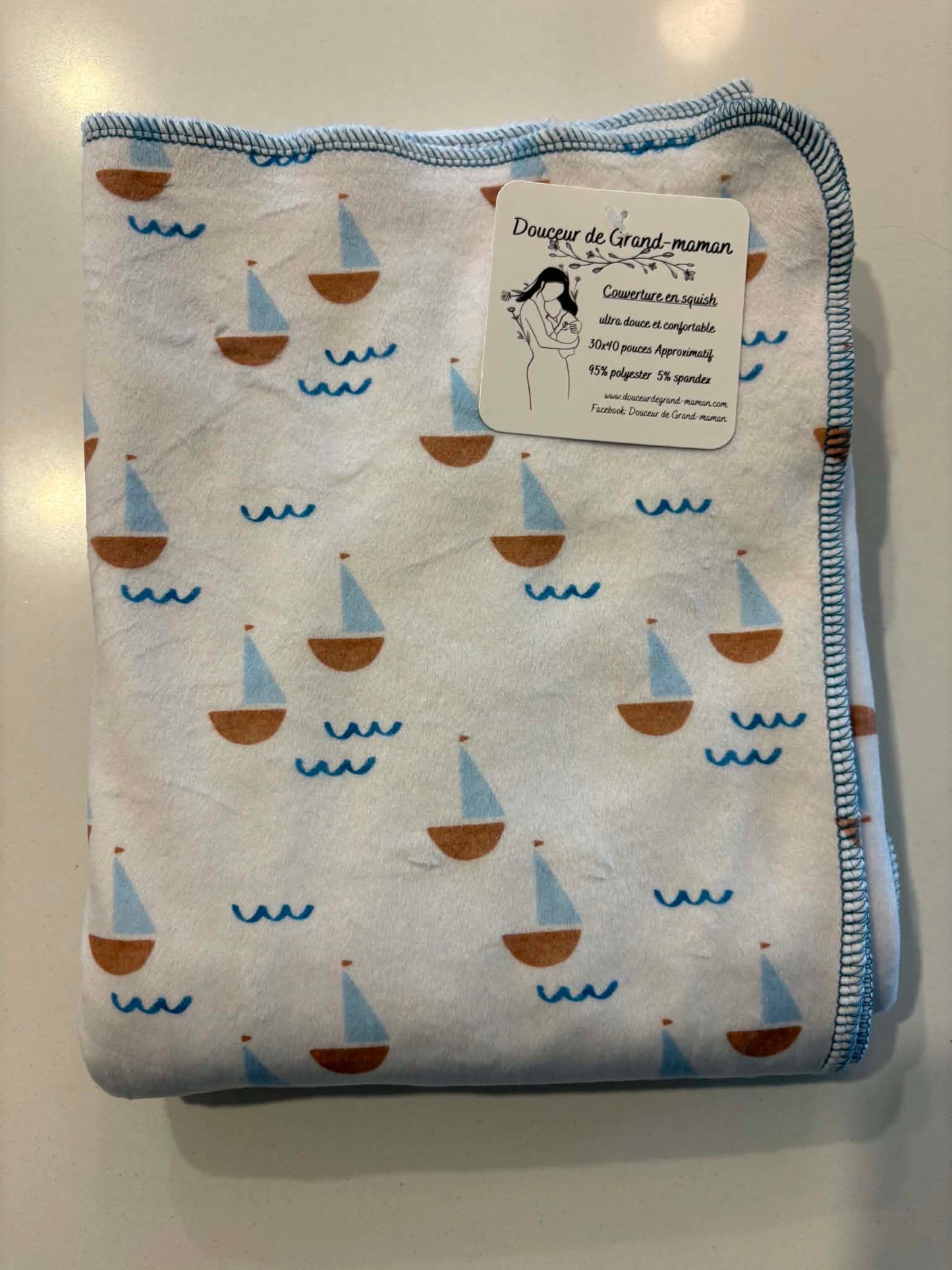 Couverture douceur Petit voilier