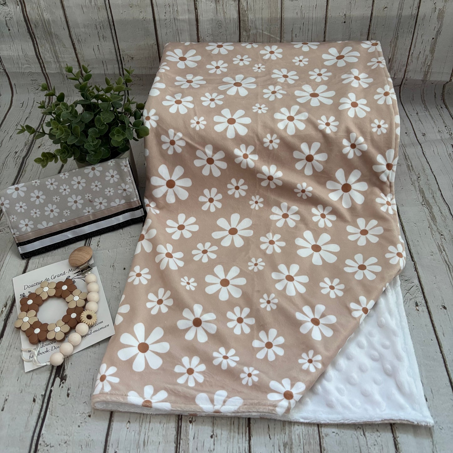 Ensemble cadeau Marguerite Beige
