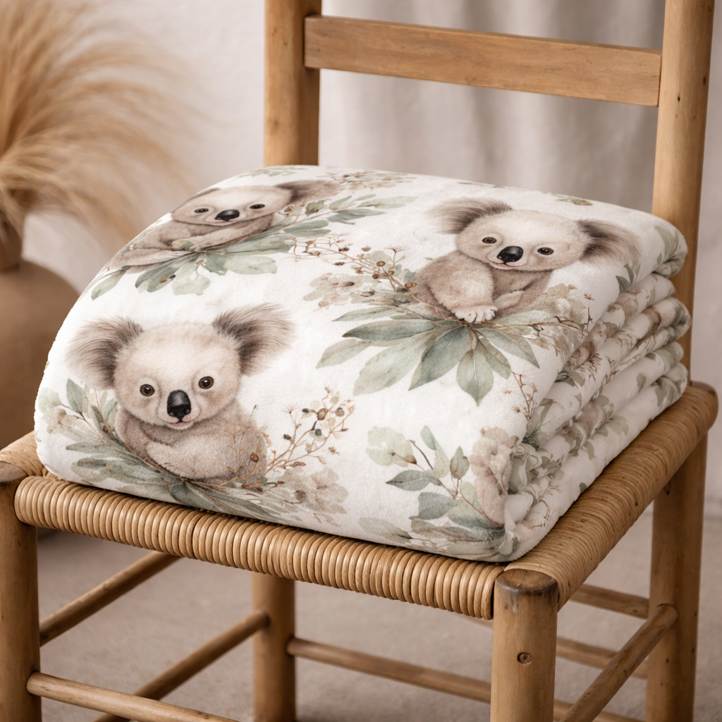 Couverture douceur koala aquarelle