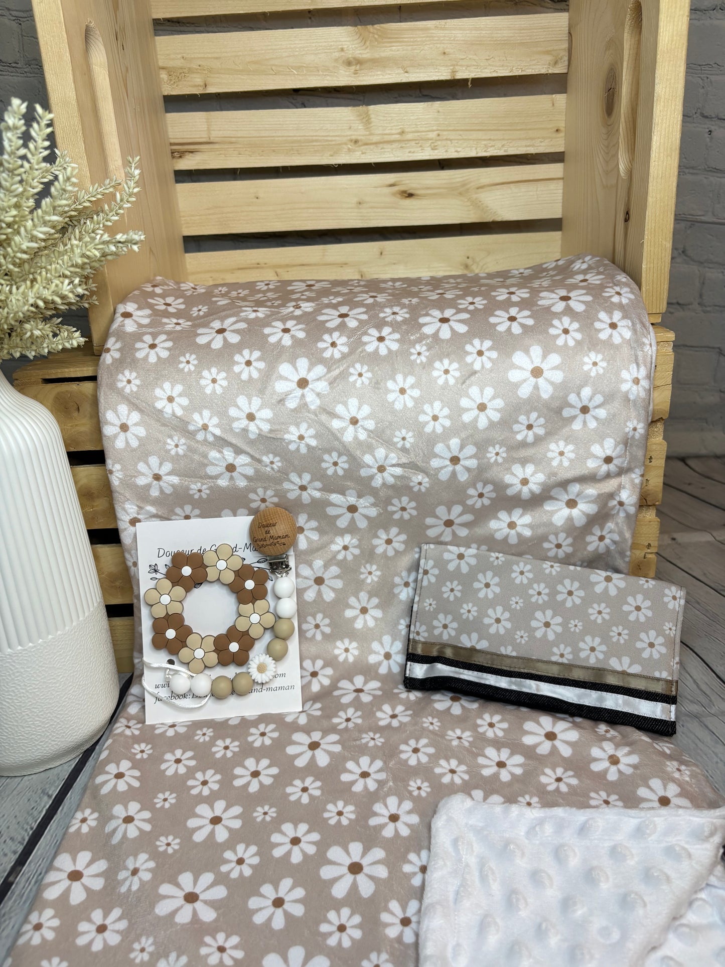 Ensemble cadeau Marguerite Beige