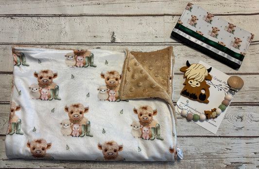 Ensemble cadeau Vache mouton cochon