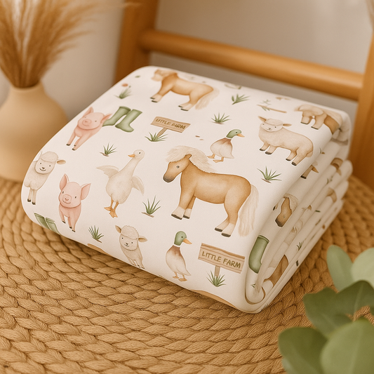 Couverture douceur amis  de la ferme