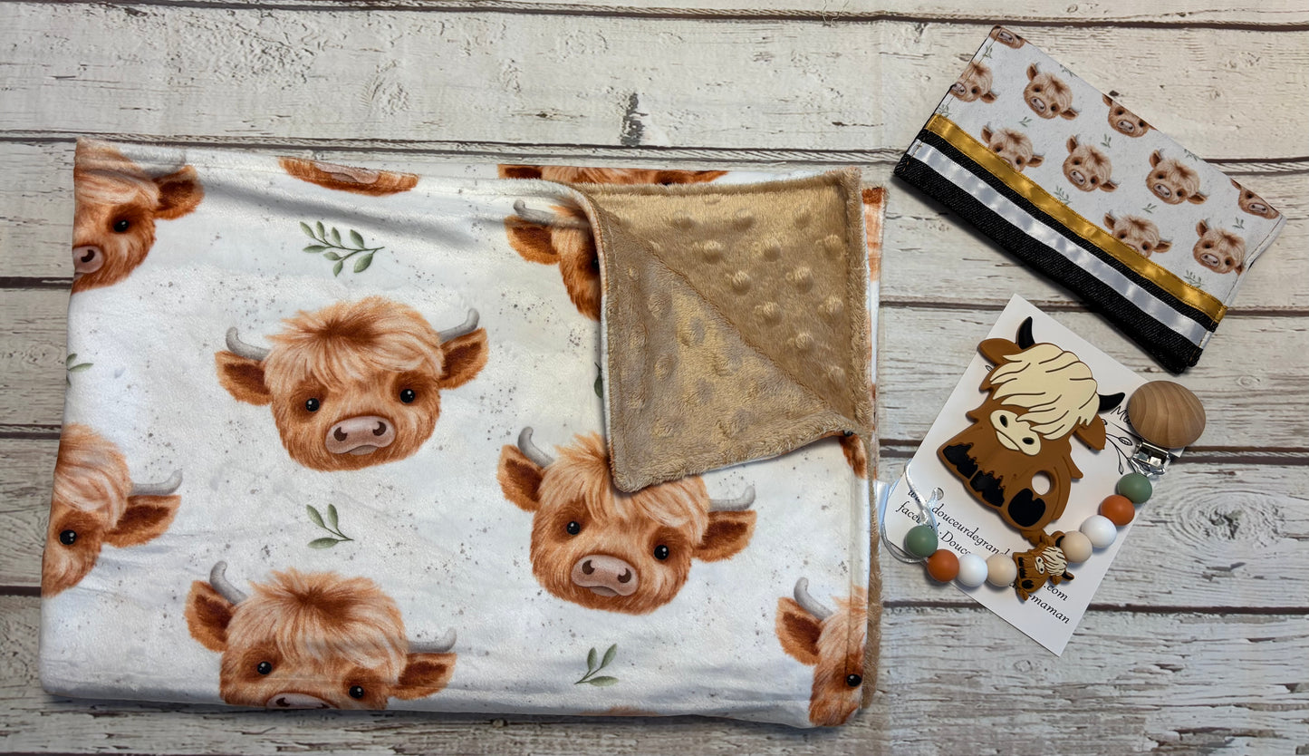 Ensemble cadeau Bébé highland
