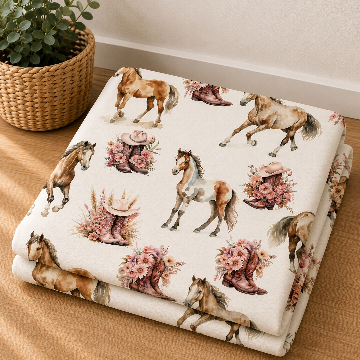 Couverture douceur cheval western