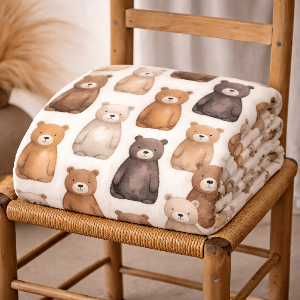 Couverture douceur teddy bear