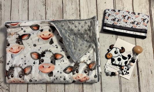 Ensemble cadeau vache rigolote