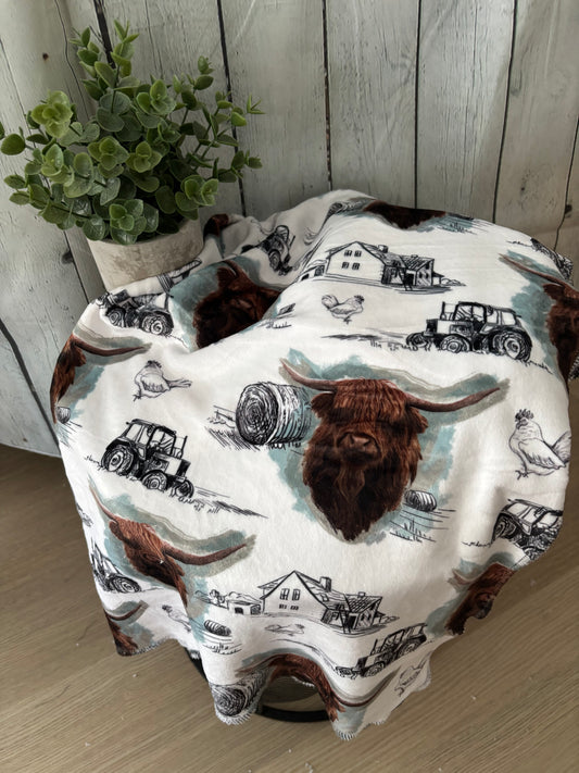Couverture en squish bœuf highland