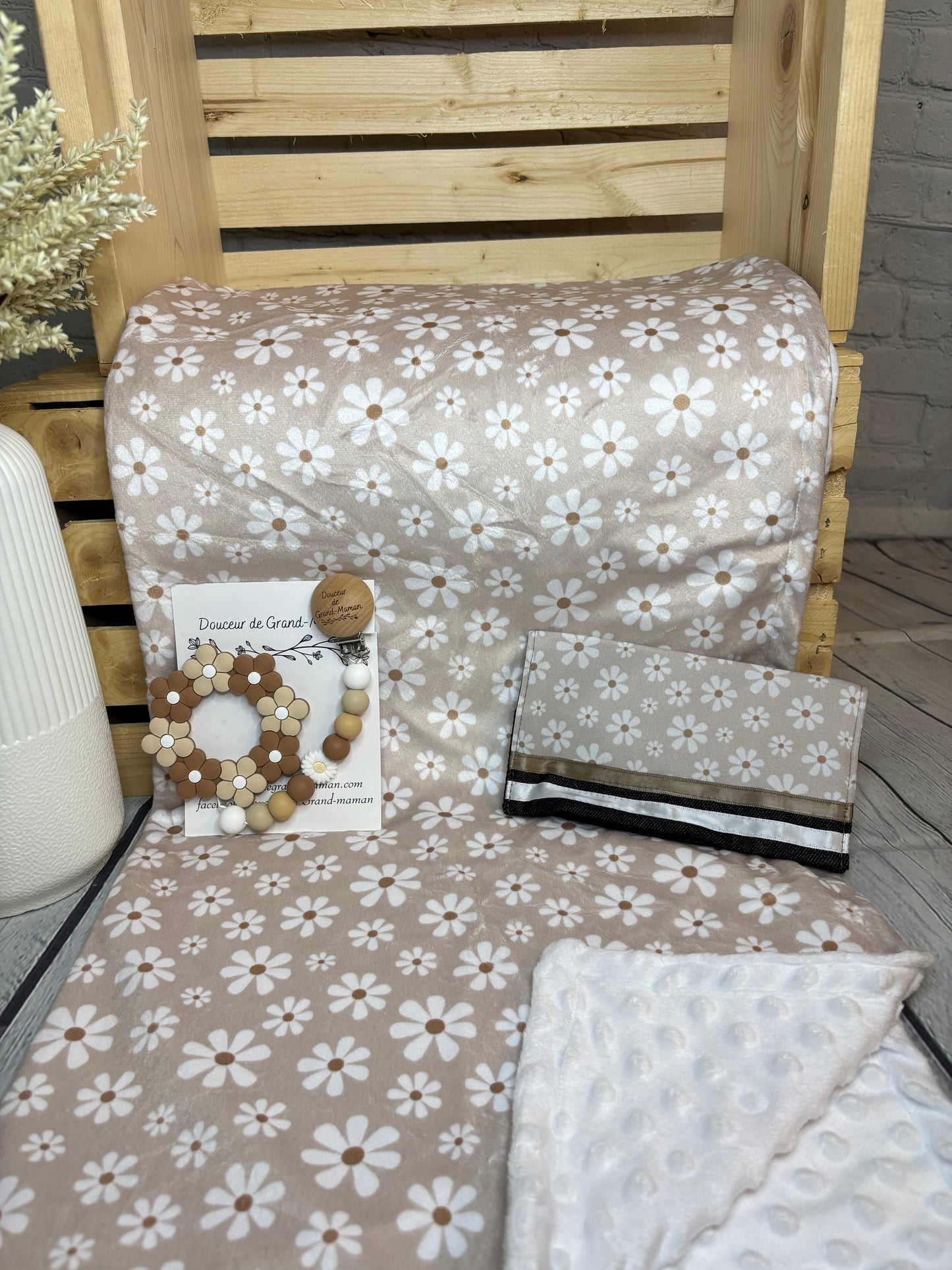 Ensemble cadeau Marguerite Beige