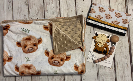 Ensemble cadeau Bébé highland