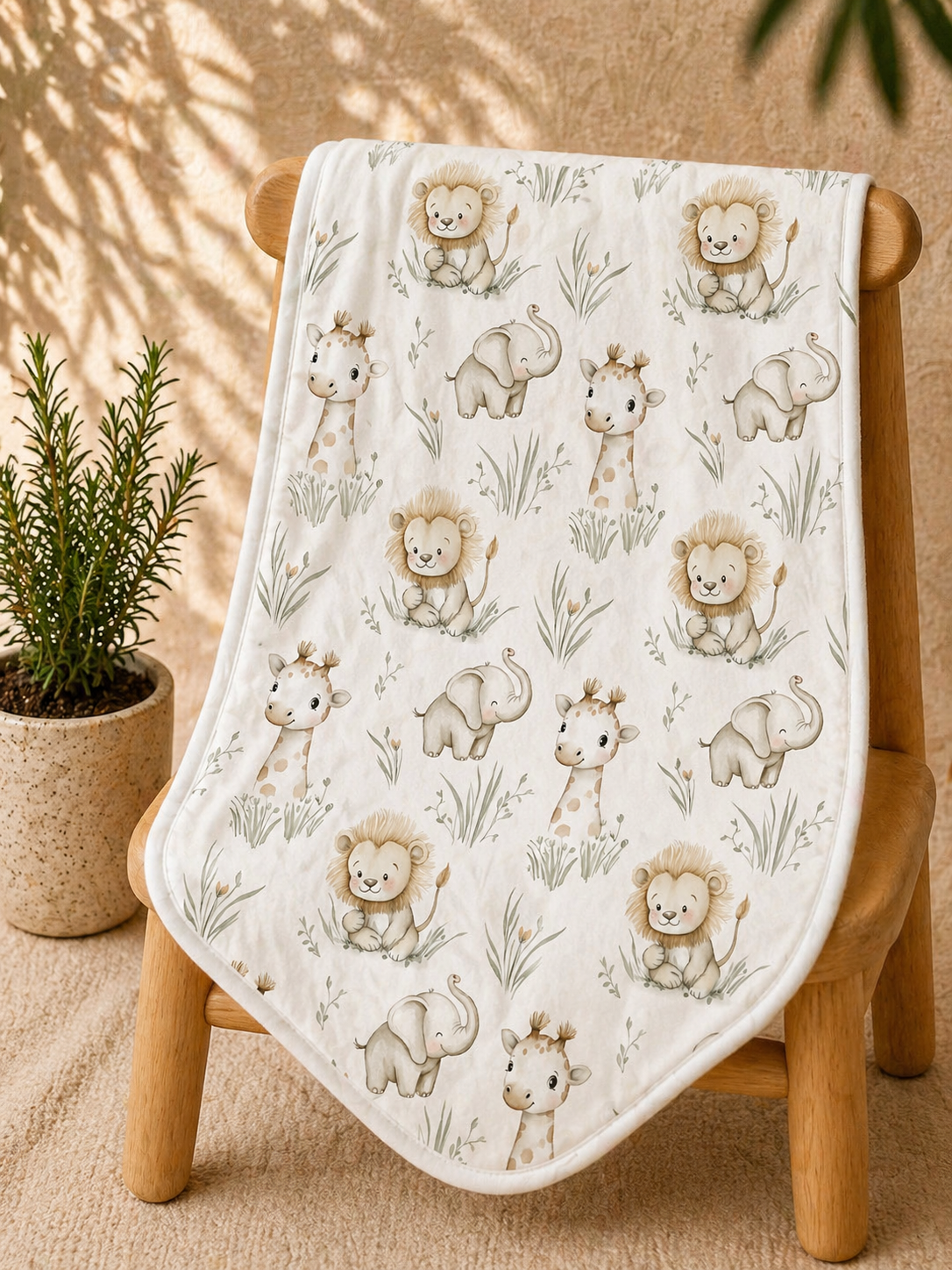 Couverture douceur bébé zoo