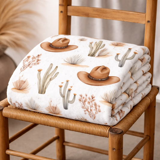 Couverture douceur chapeau cowboy