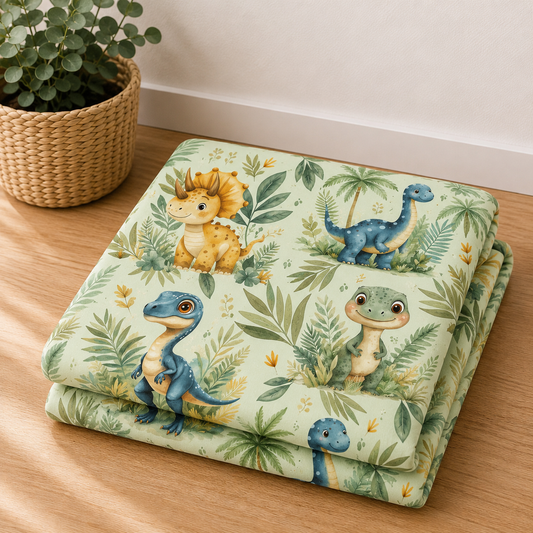 Couverture douceur  Dino tropicaux