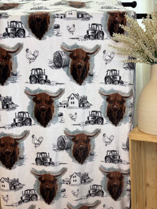 Couverture adulte en squish boeuf highland